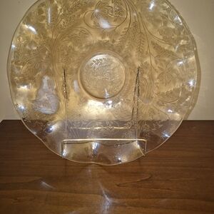 Elegant Etched Glass Bowl